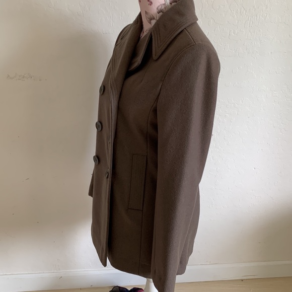 KENNETH COLE REACTION WOOL-BLEND PEA COAT - Picture 6 of 7